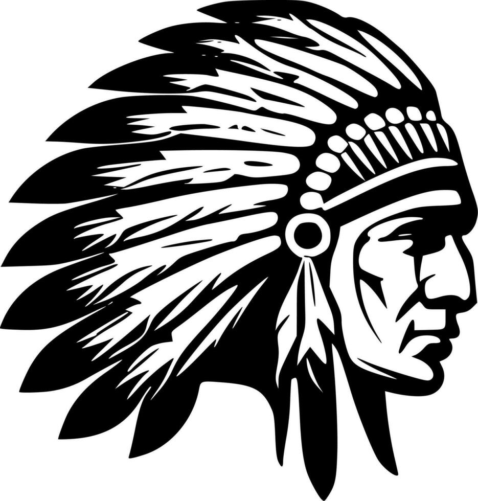 Chiefs, Black and White Vector illustration