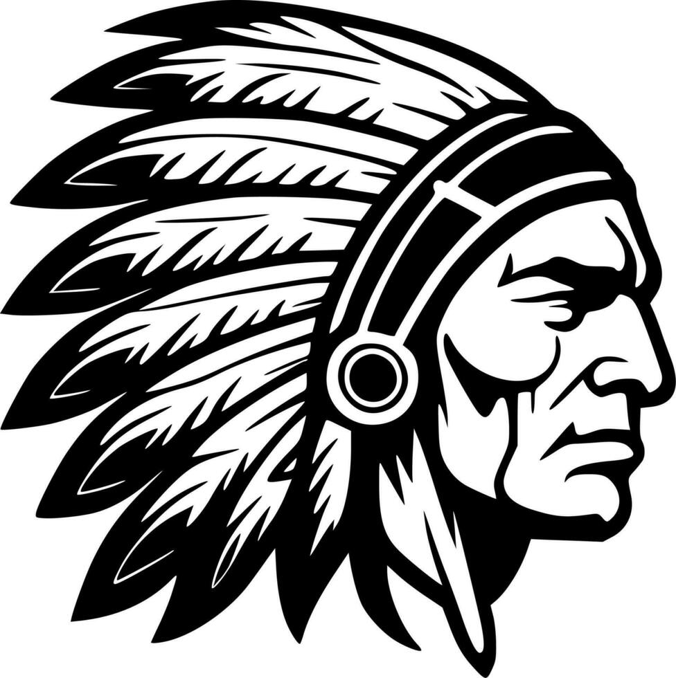 Chiefs, Black and White Vector illustration