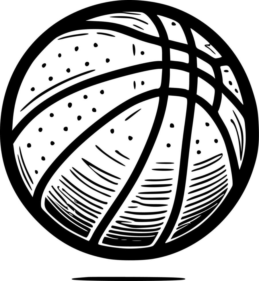 Basketball, Minimalist and Simple Silhouette - Vector illustration