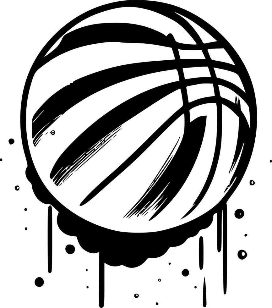 baloncesto - minimalista y plano logo - vector ilustración