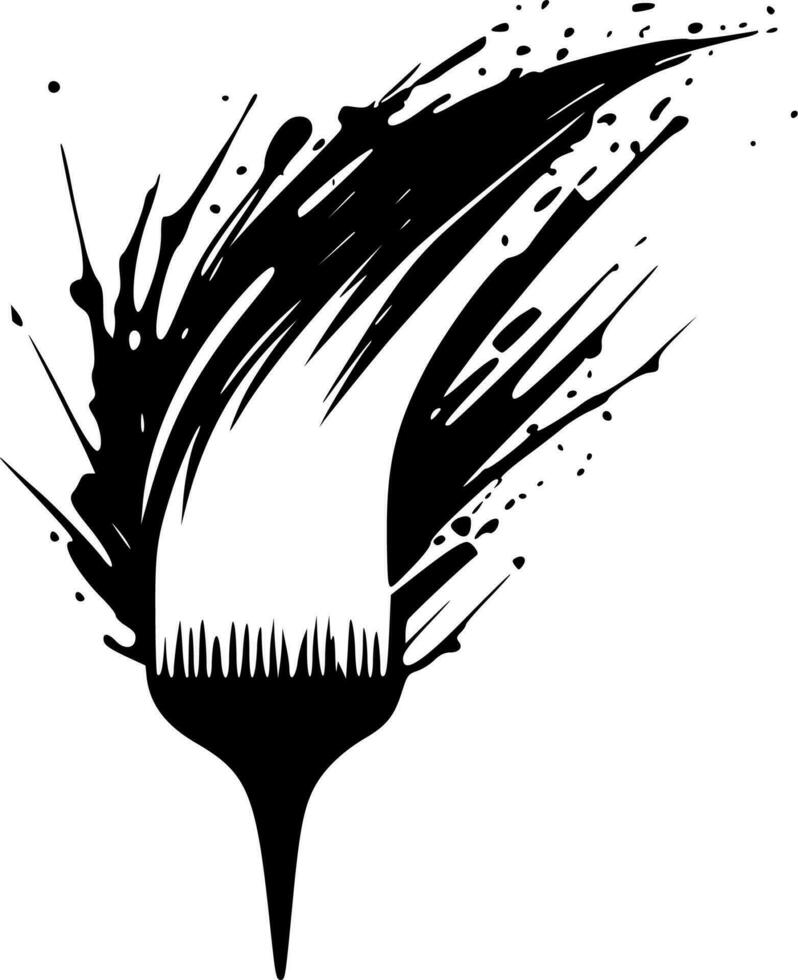 Brushstroke, Black and White Vector illustration