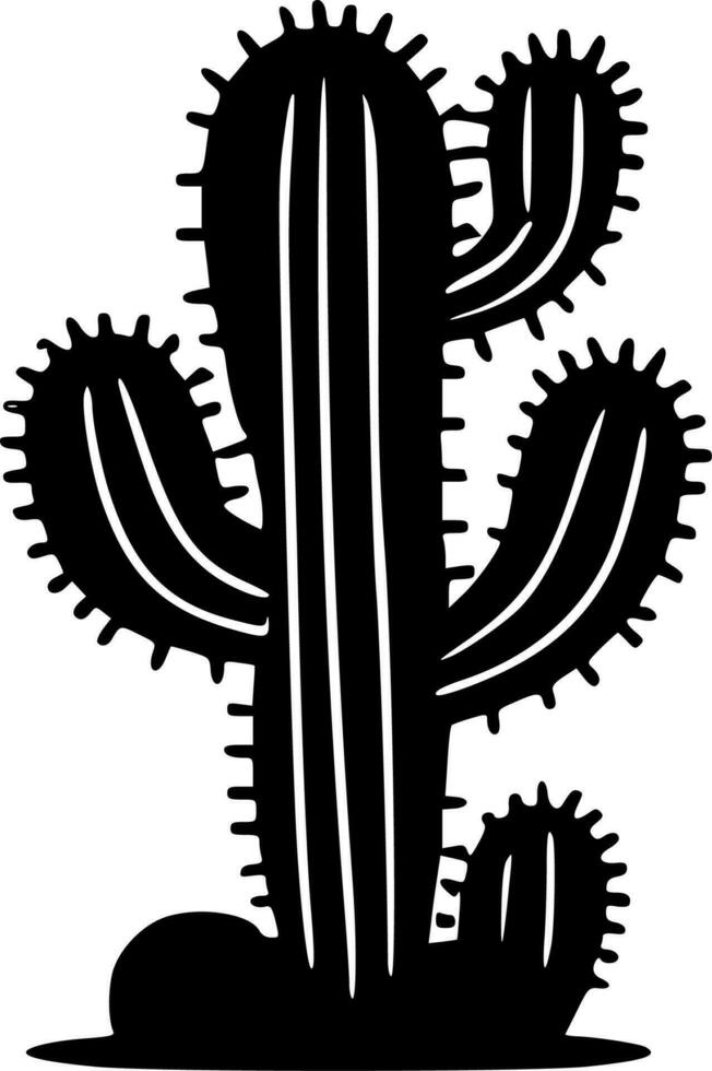 cactus - minimalista y plano logo - vector ilustración