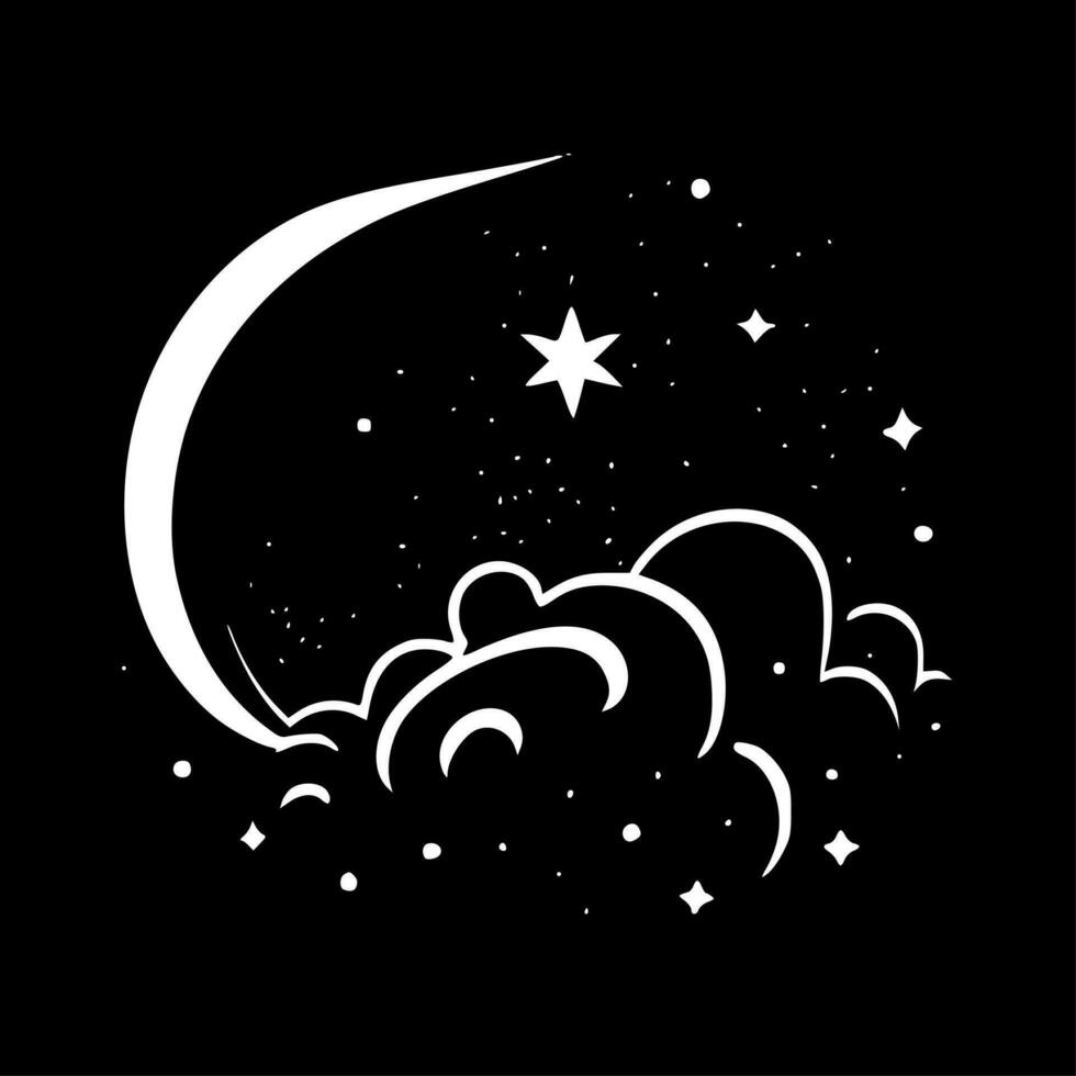 Celestial, Minimalist and Simple Silhouette - Vector illustration