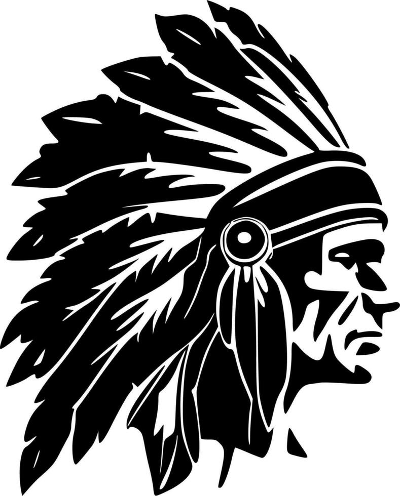 Chiefs, Black and White Vector illustration