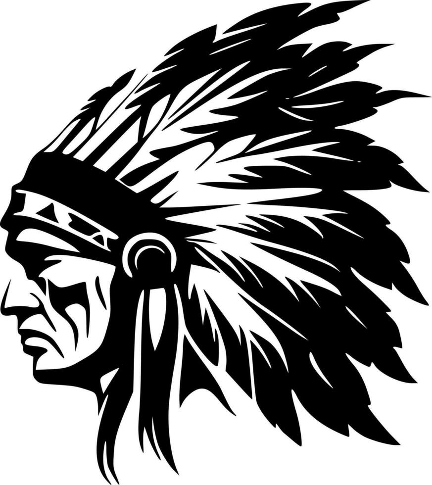 Chiefs, Black and White Vector illustration