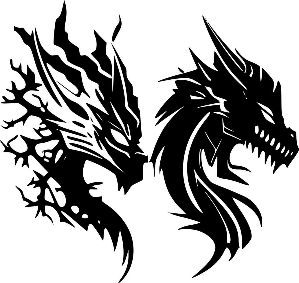 dragones - alto calidad vector logo - vector ilustración ideal para camiseta gráfico