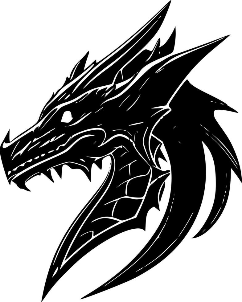 dragones - minimalista y plano logo - vector ilustración