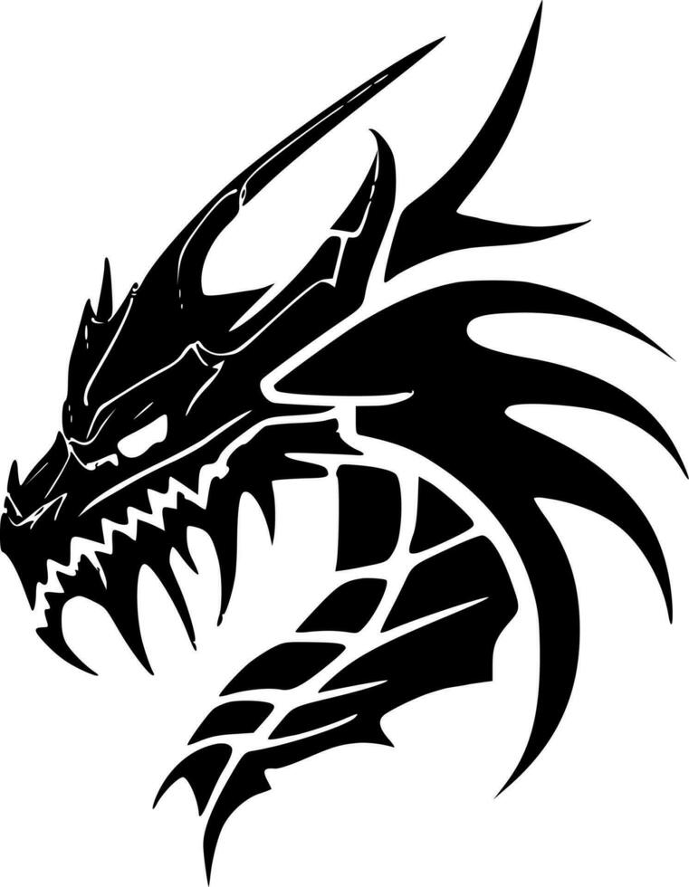 dragones - minimalista y plano logo - vector ilustración