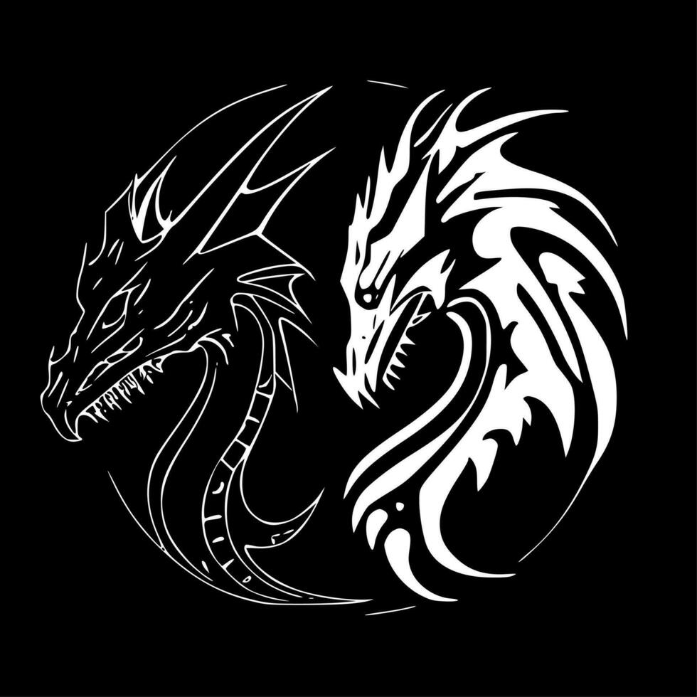 dragones - alto calidad vector logo - vector ilustración ideal para camiseta gráfico