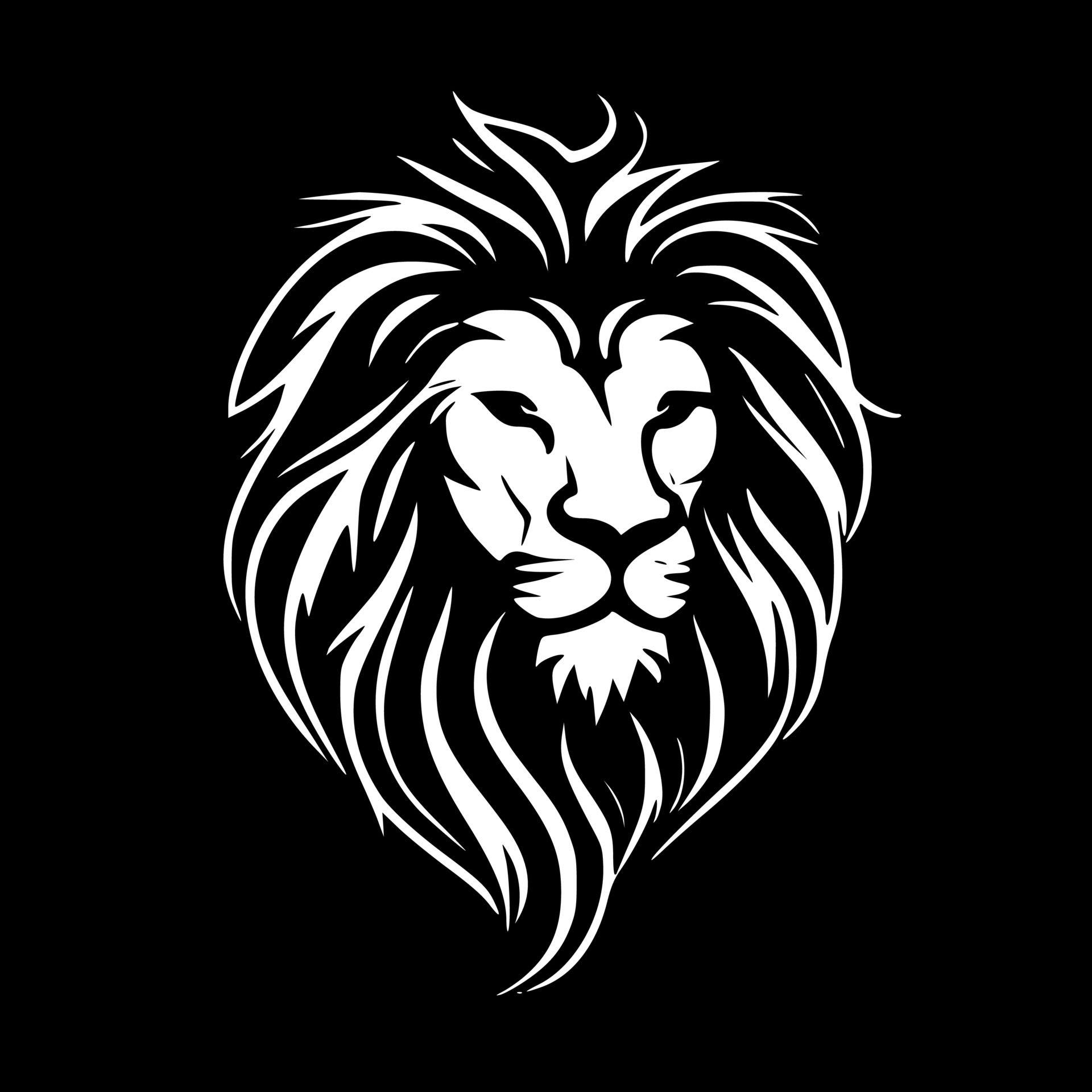 Lionhead, Black and White Vector illustration 23593465 Vector Art at
