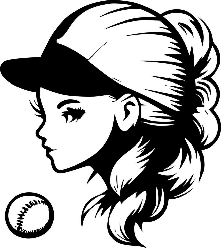 Softball - High Quality Vector Logo - Vector illustration ideal for T-shirt graphic