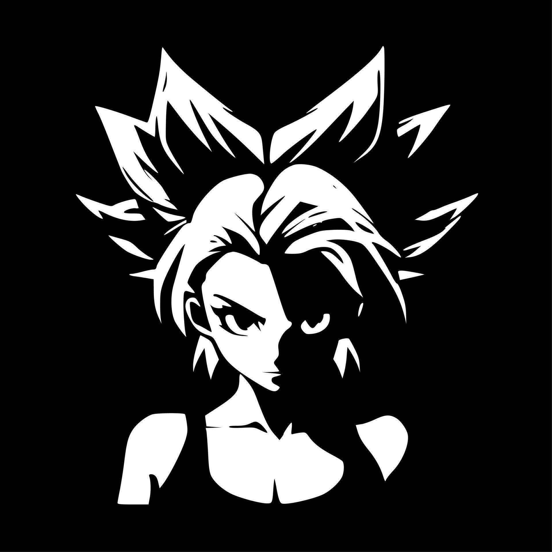 Anime, Black and White Vector illustration 23593511 Vector Art at Vecteezy