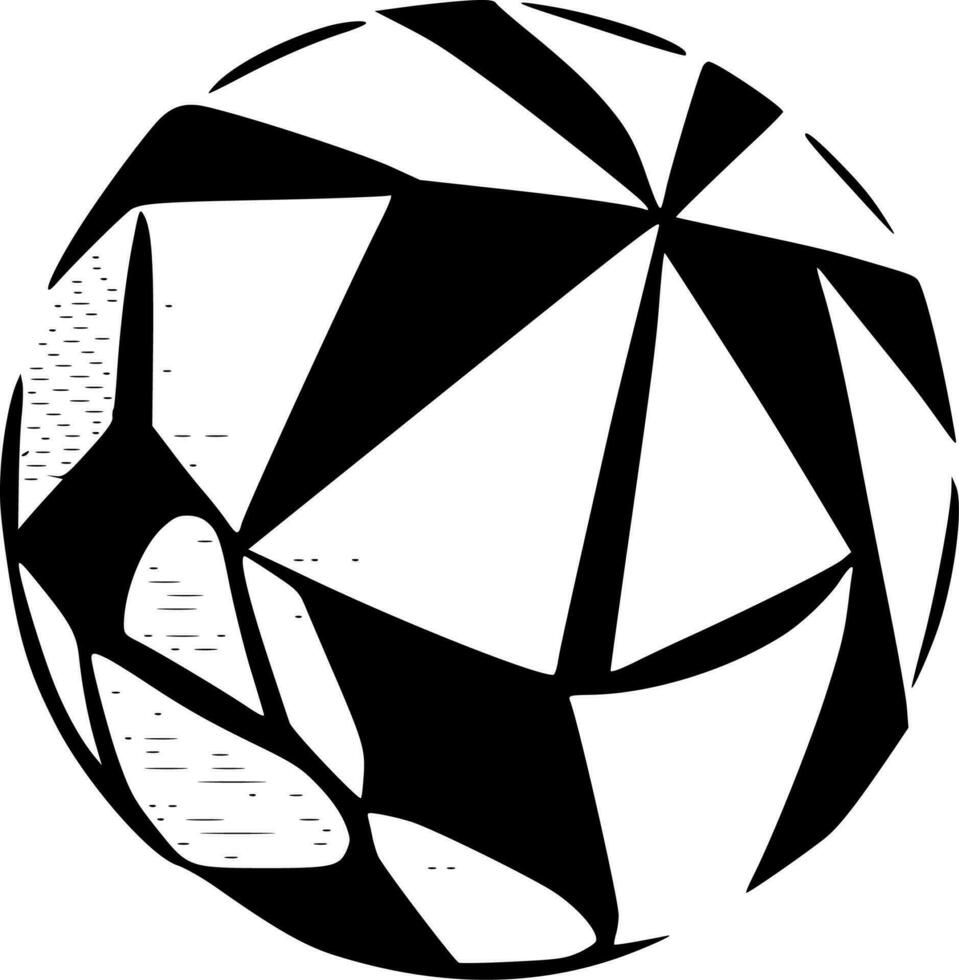 Basketball, Black and White Vector illustration
