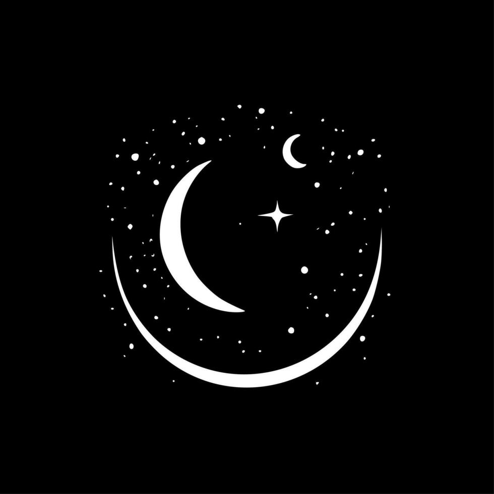 Celestial, Black and White Vector illustration