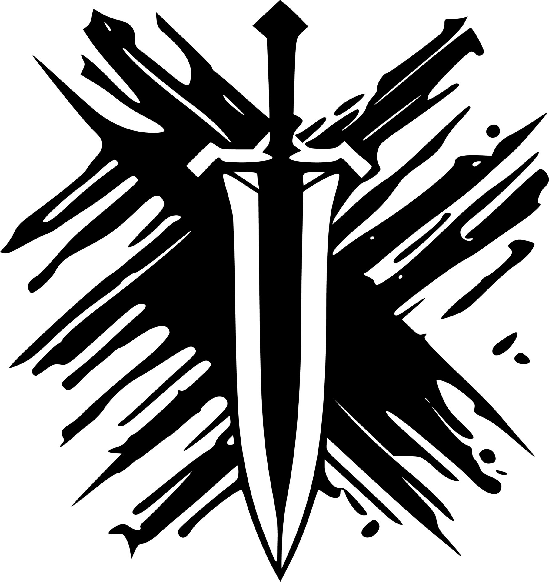 Crossed Swords Icon in Black Line Art. 25085630 Vector Art at Vecteezy