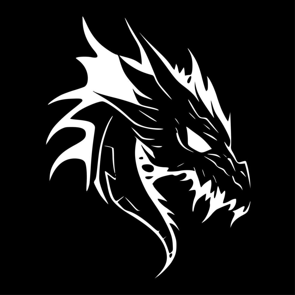 dragones - minimalista y plano logo - vector ilustración