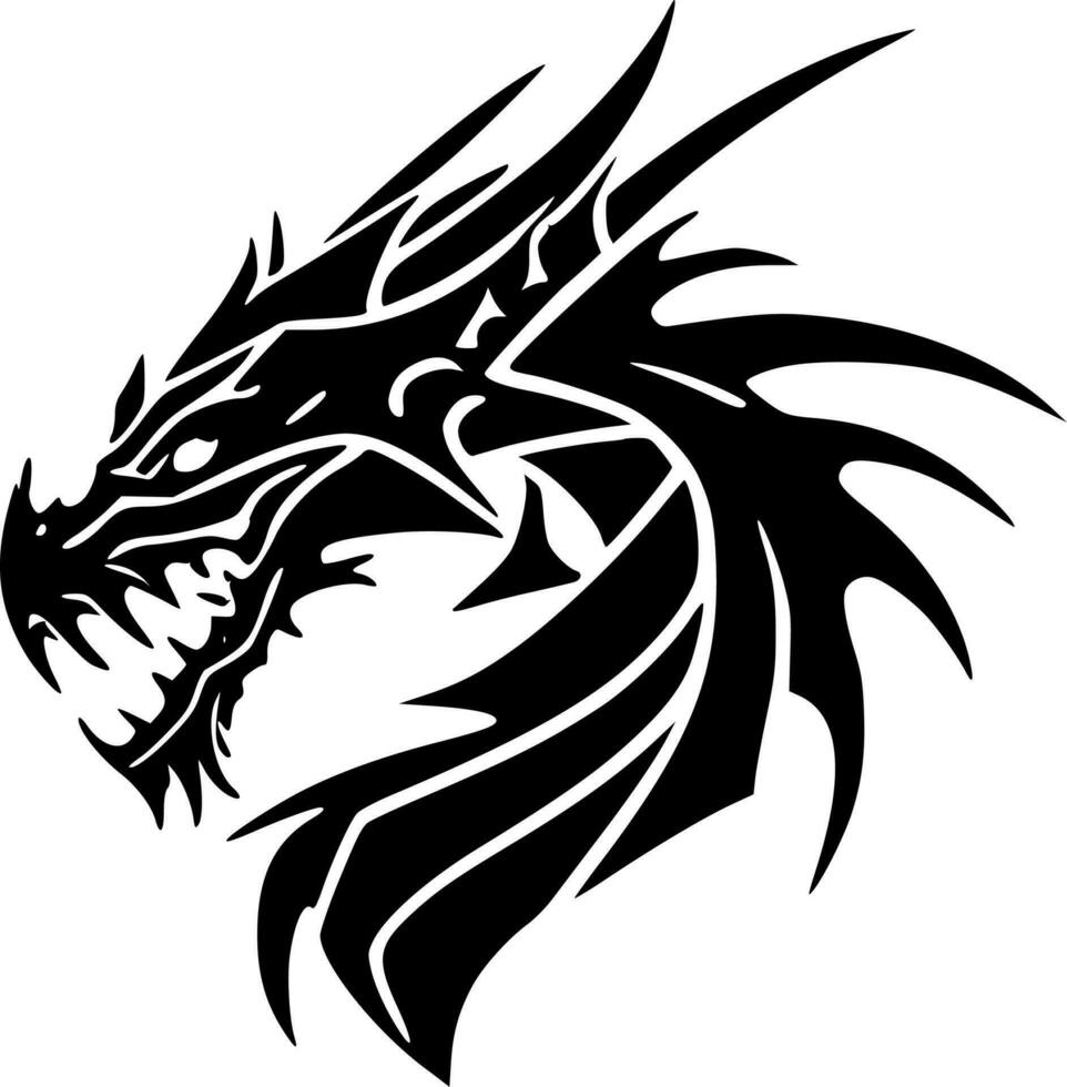 Dragons - Minimalist and Flat Logo - Vector illustration