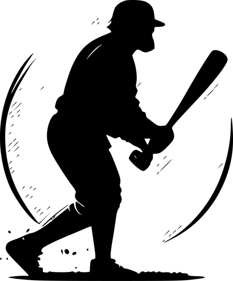 Baseball, Minimalist and Simple Silhouette - Vector illustration