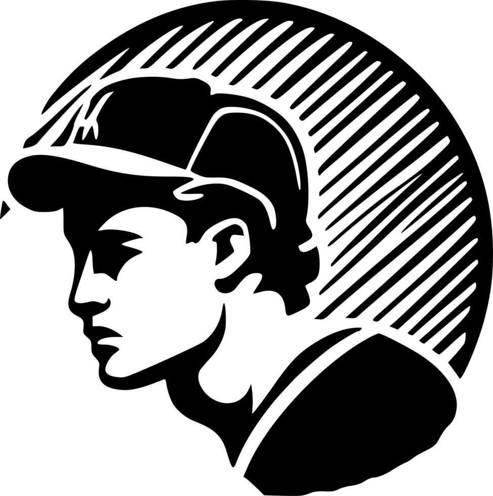 béisbol - minimalista y plano logo - vector ilustración