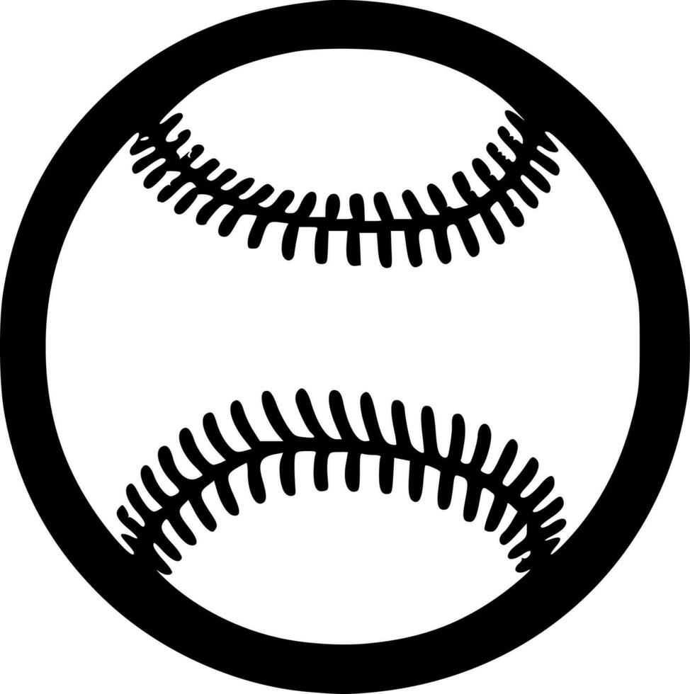 béisbol - negro y blanco aislado icono - vector ilustración