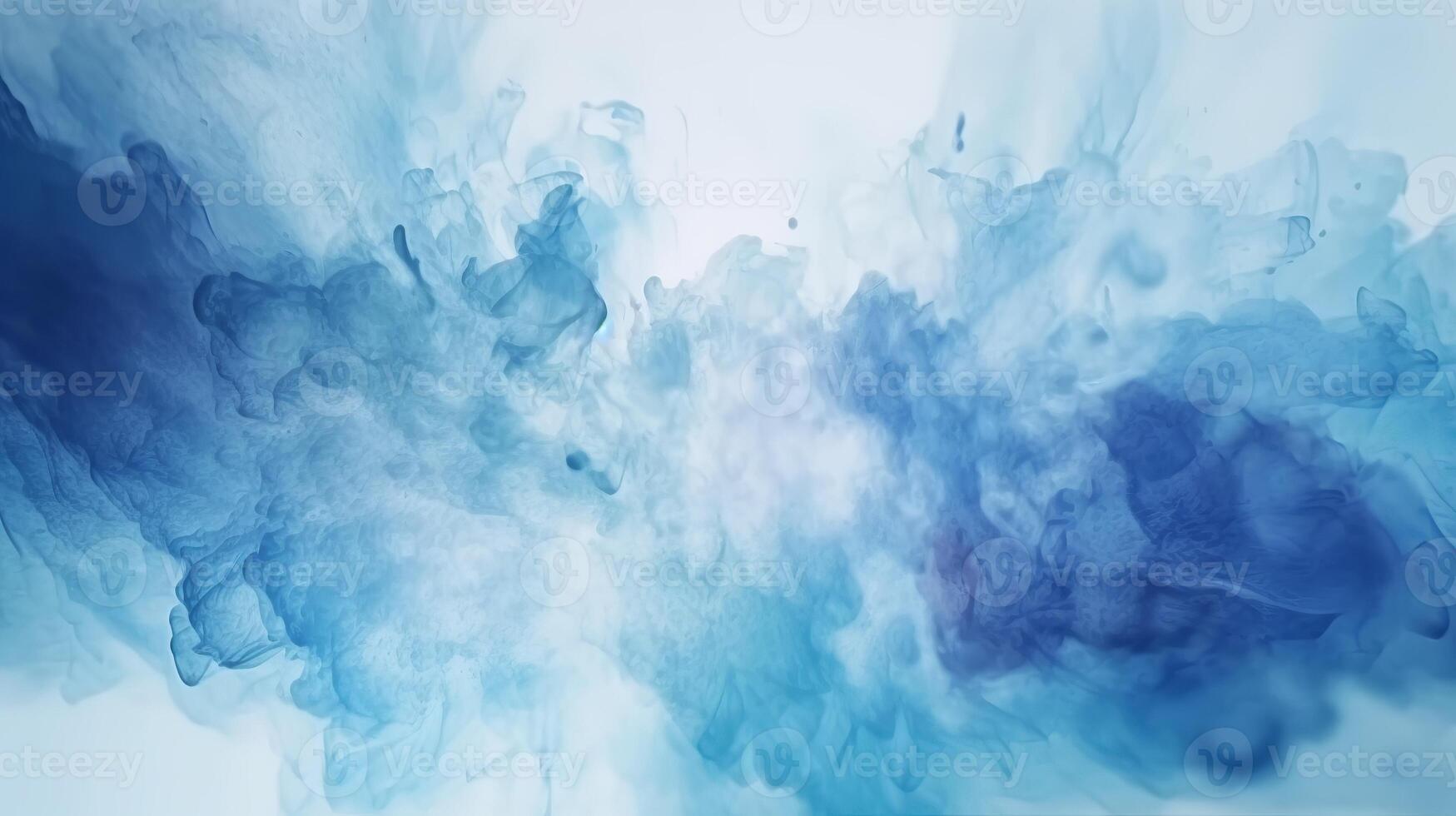 Inquisitively Watercolor shades cloudy and defocused Cloudy Blue Sky Establishment. Illustration, photo