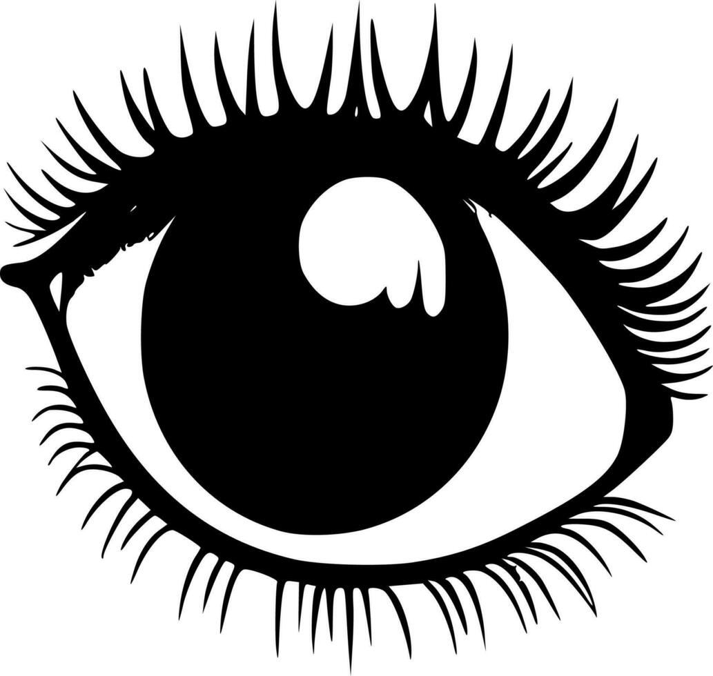 ojos - minimalista y plano logo - vector ilustración