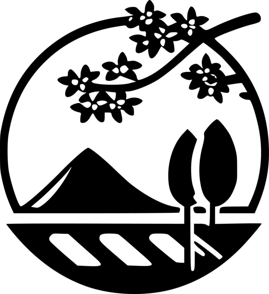 Japanese, Minimalist and Simple Silhouette - Vector illustration