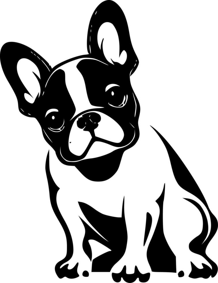 francés buldog - minimalista y plano logo - vector ilustración