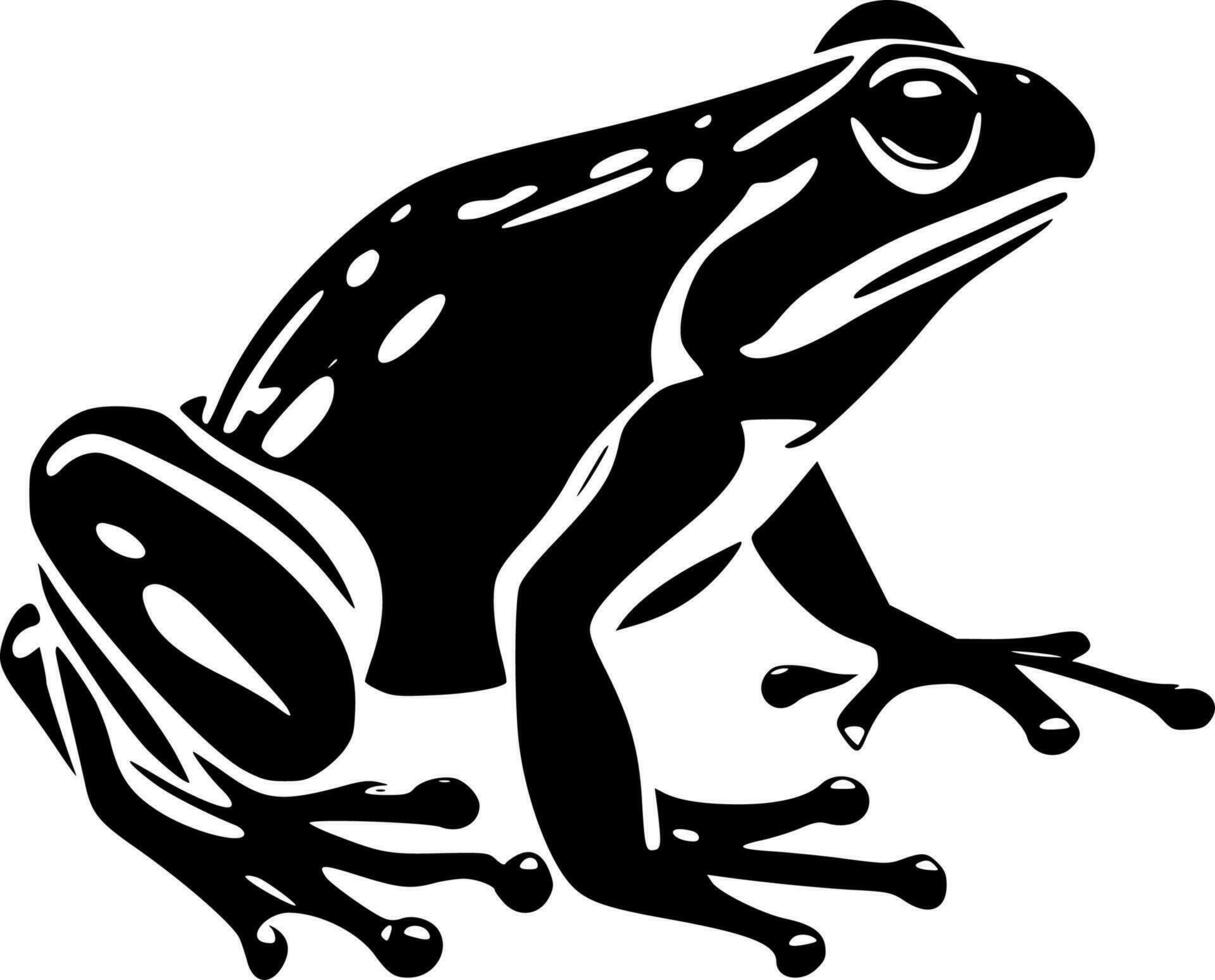 Frog, Minimalist and Simple Silhouette - Vector illustration
