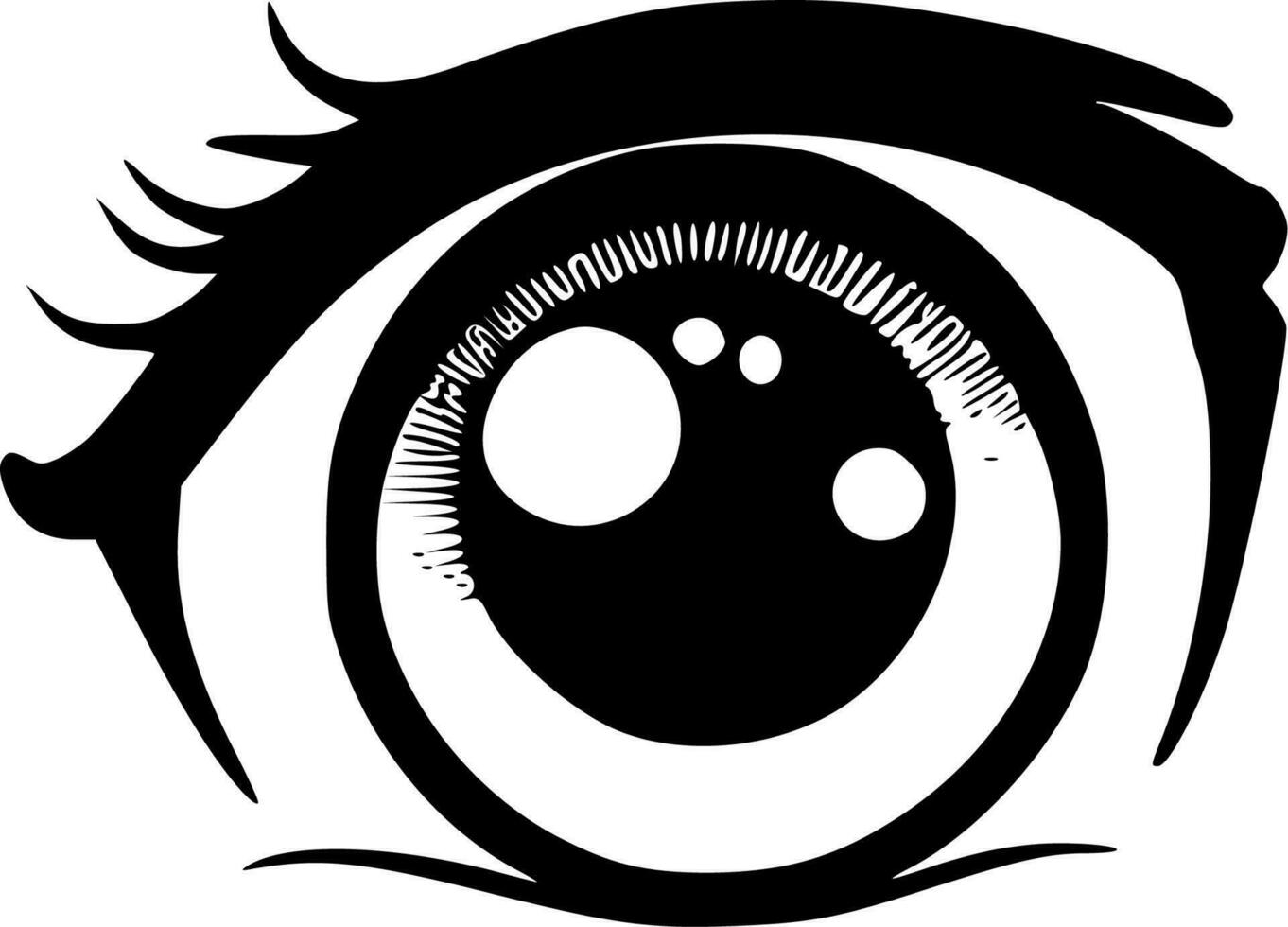 Eyes, Minimalist and Simple Silhouette - Vector illustration
