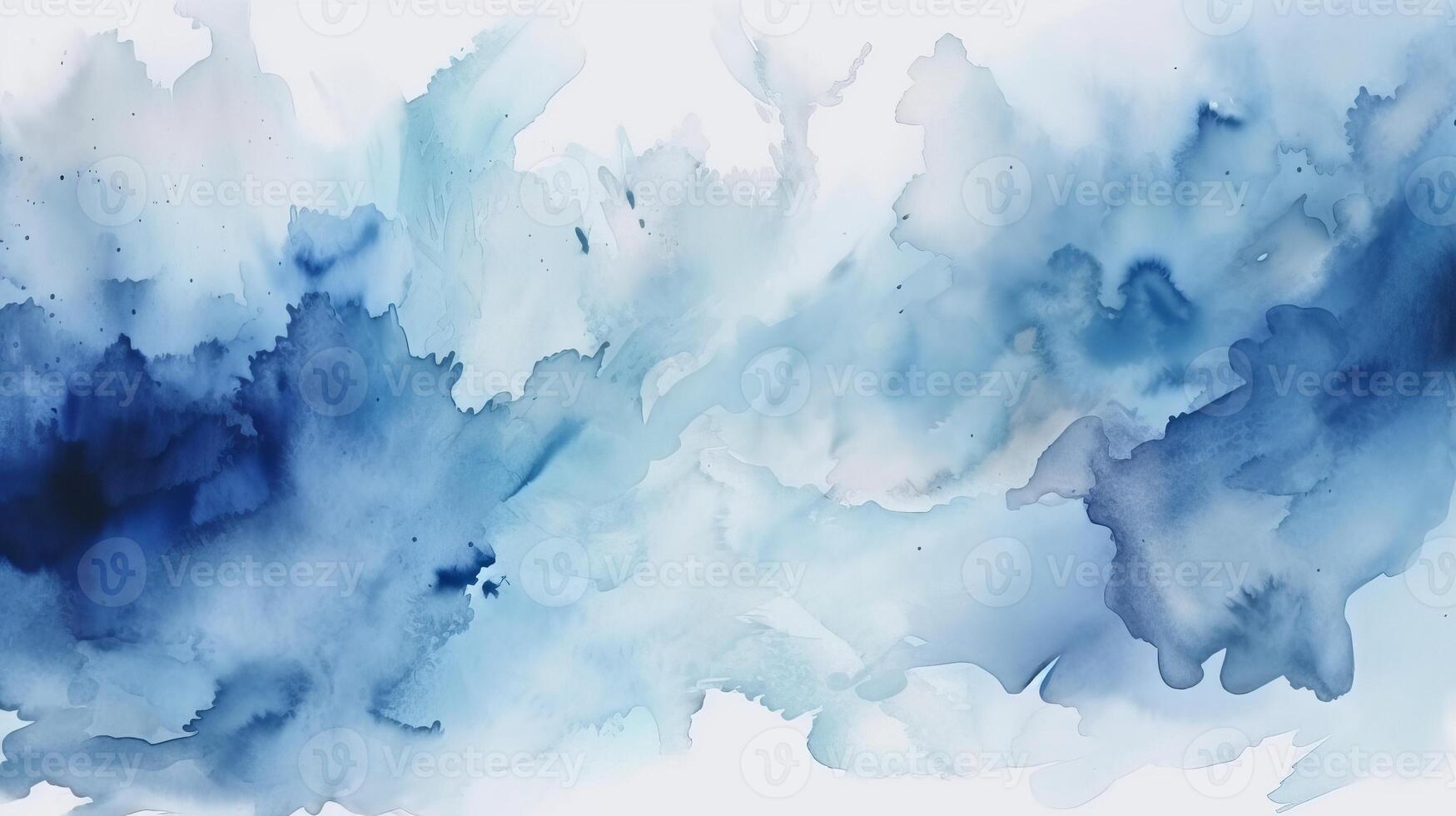 Inquisitively Watercolor shades cloudy and defocused Cloudy Blue Sky Establishment. Illustration, photo