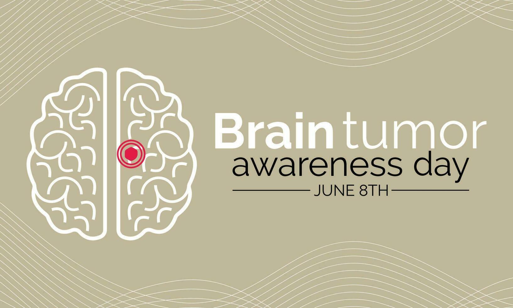 World Brain Tumor Day Vector Illustration. Suitable for greeting card, poster and banner. It is an overgrowth of cells in the brain that forms masses called tumors.