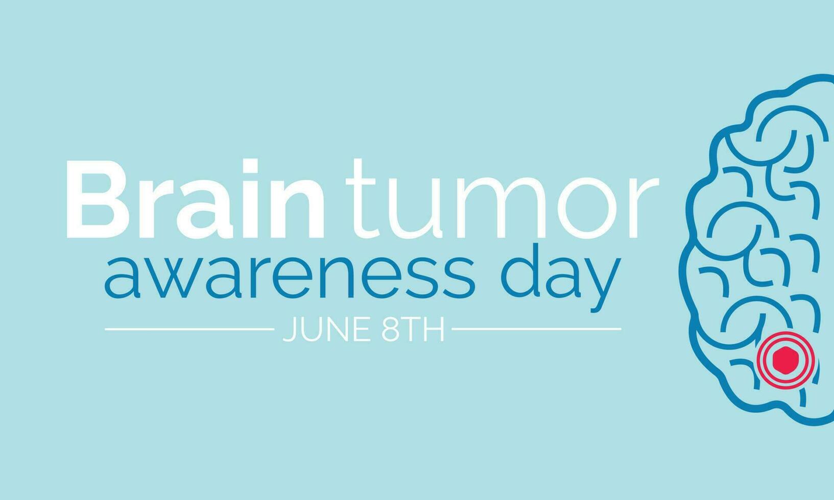 World Brain Tumor Day Vector Illustration. Suitable for greeting card, poster and banner. It is an overgrowth of cells in the brain that forms masses called tumors.