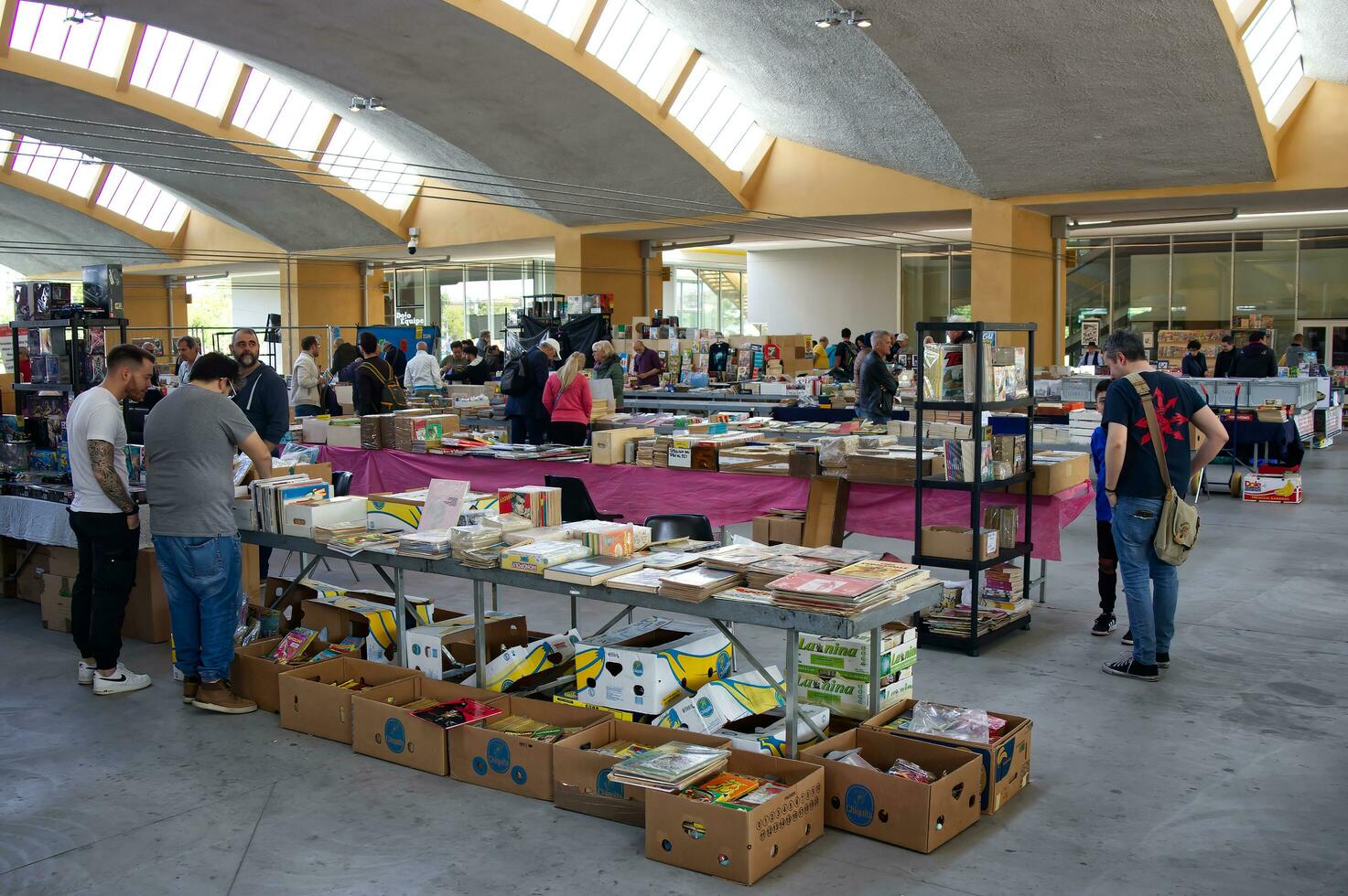 Bologna, Italy, May 7, 2023 Fiera del fumetto in Bologna. Historic comic market. Italy. photo