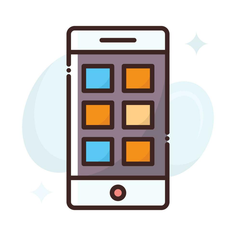 Mobile Layout vector Fill outline Icon.Simple stock illustration stock.EPS 10