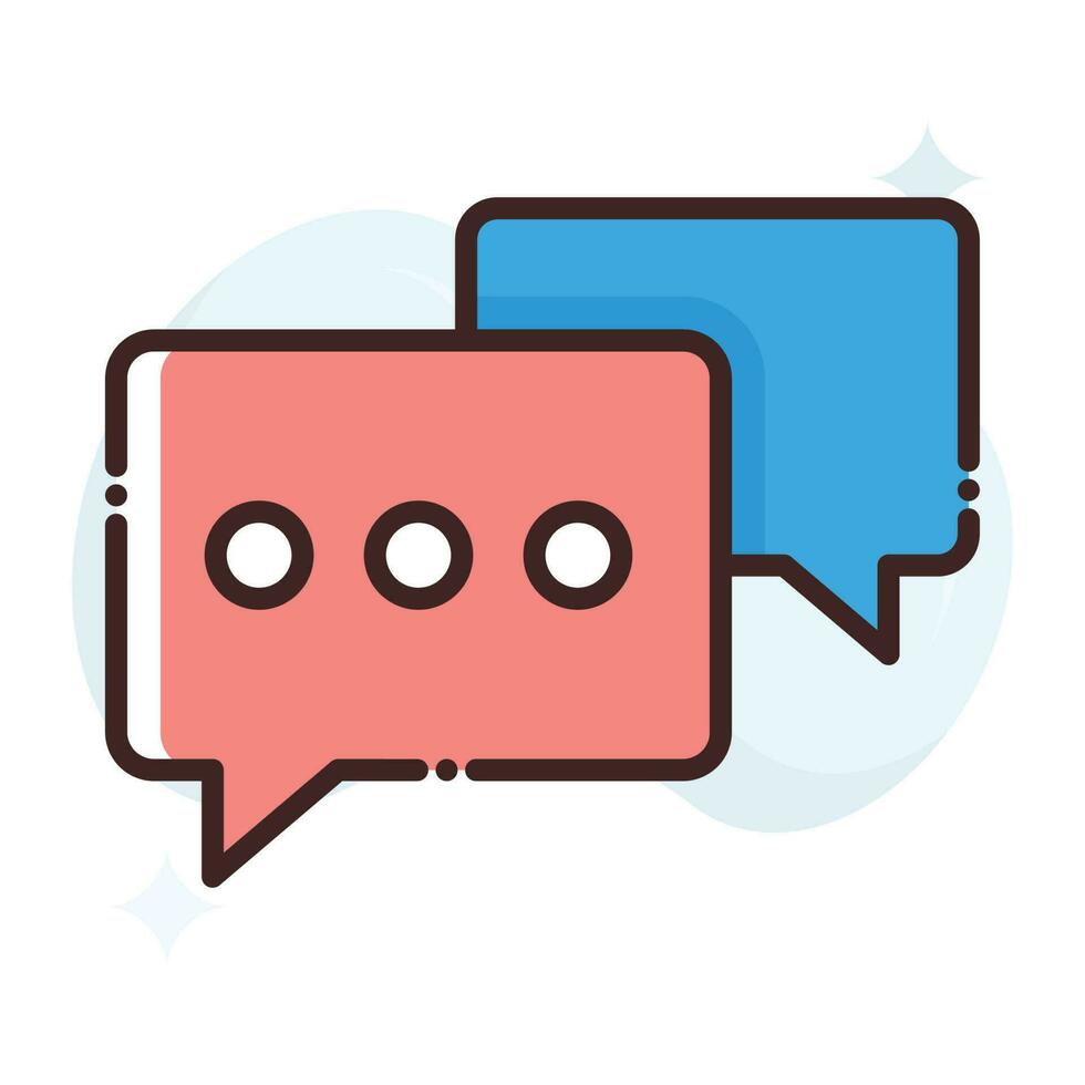 Speech Bubbles vector Fill outline Icon.Simple stock illustration stock.EPS 10