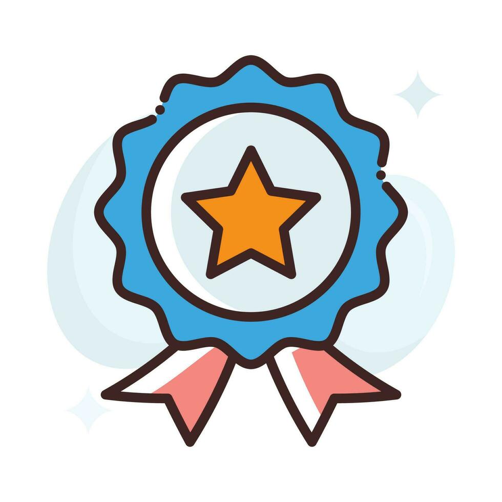 Ribbon Badge vector Fill outline Icon.Simple stock illustration stock.EPS 10