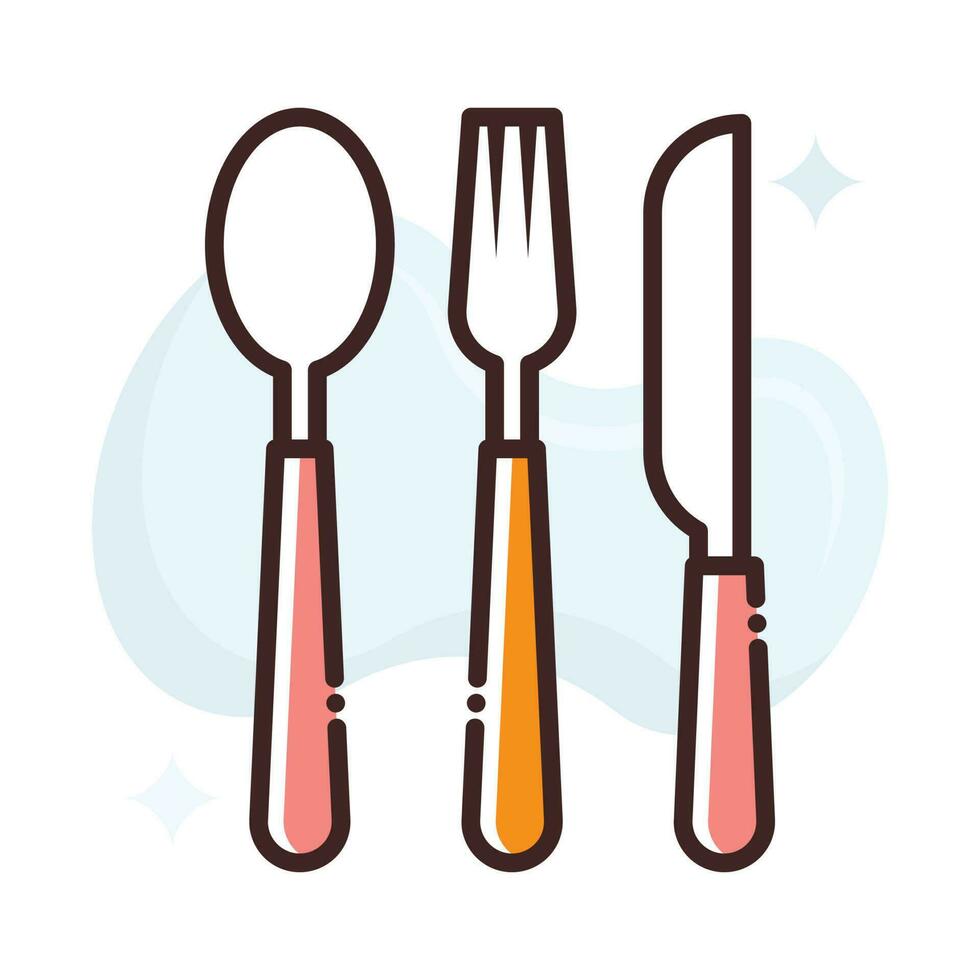 Utensils vector Fill outline Icon.Simple stock illustration stock.EPS 10