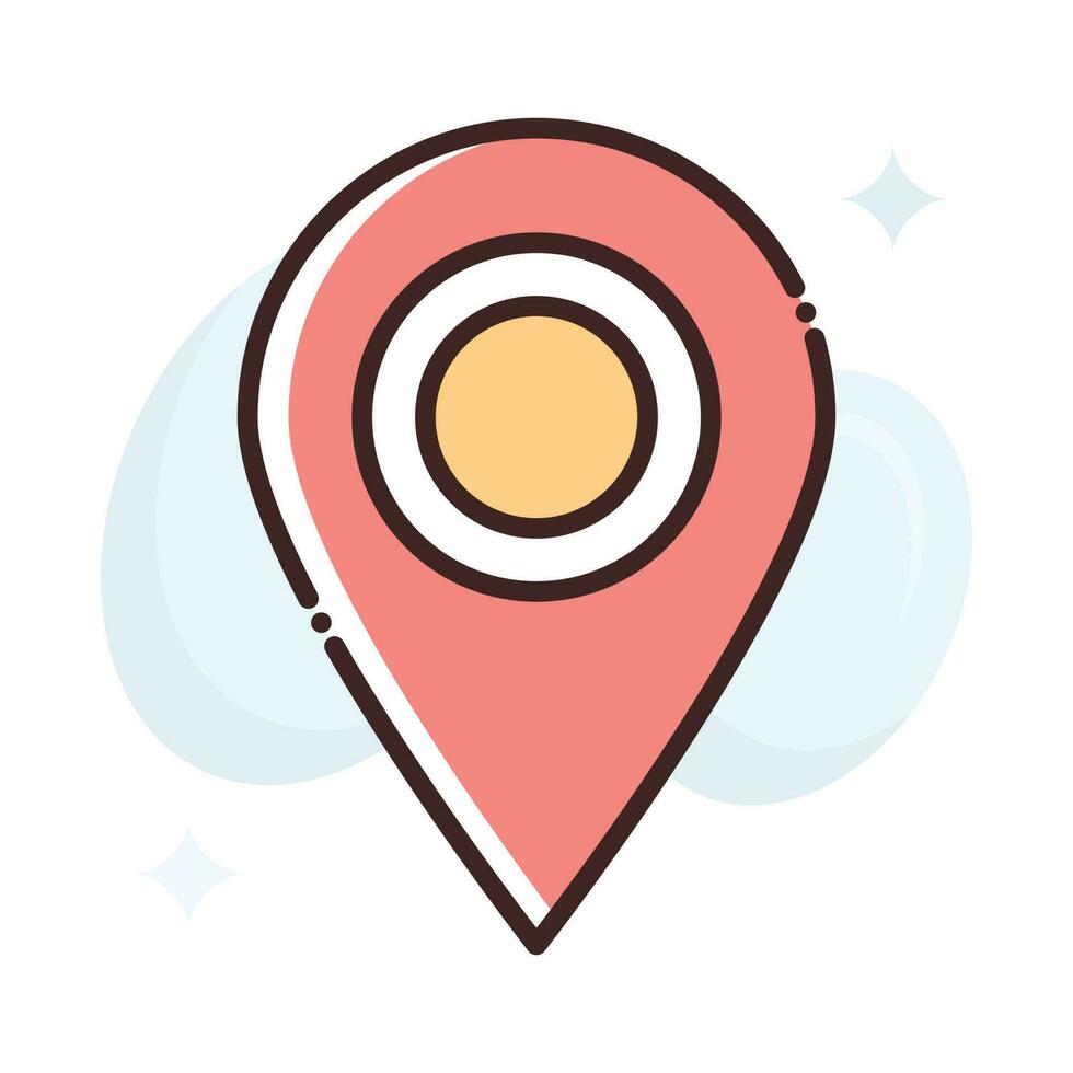 Map Pin vector Fill outline Icon.Simple stock illustration stock.EPS 10