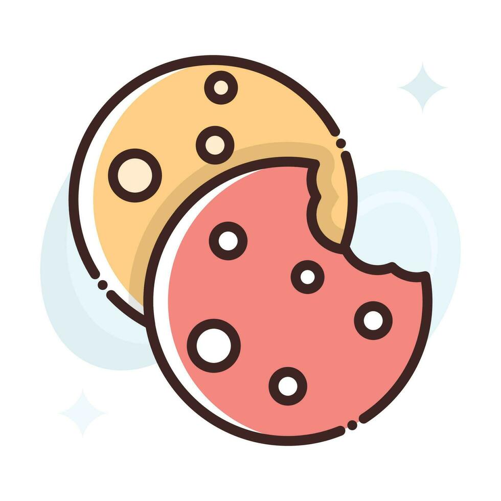 Cookies vector Fill outline Icon.Simple stock illustration stock.EPS 10