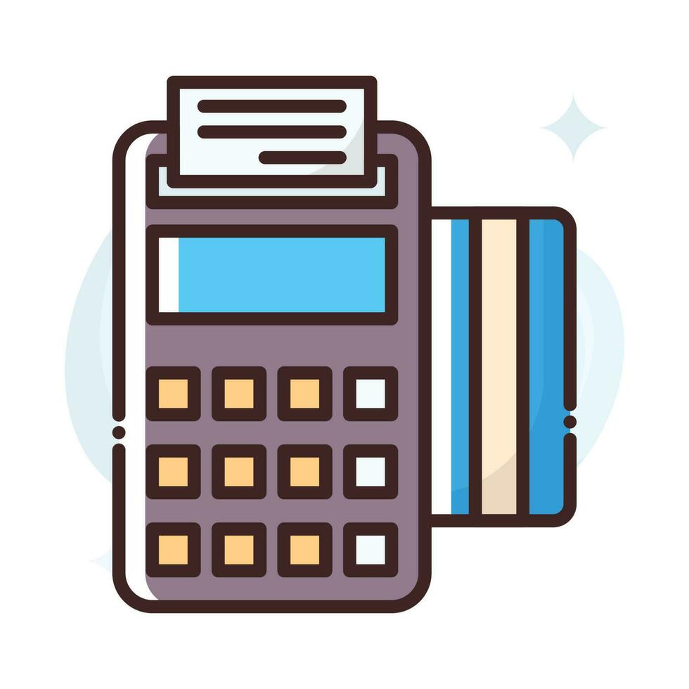 Billing Machine vector Fill outline Icon.Simple stock illustration stock.EPS 10