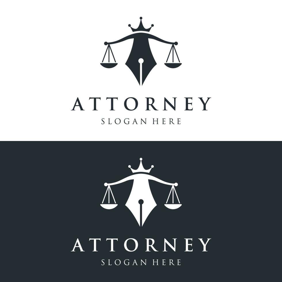 Law firm and attorney Logo.Justice template with pillar, sword and scales concept.Vector illustration. vector
