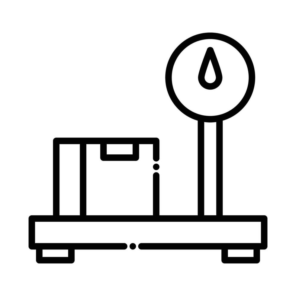 Platform Scale vector outline Icon style illustration. EPS 10