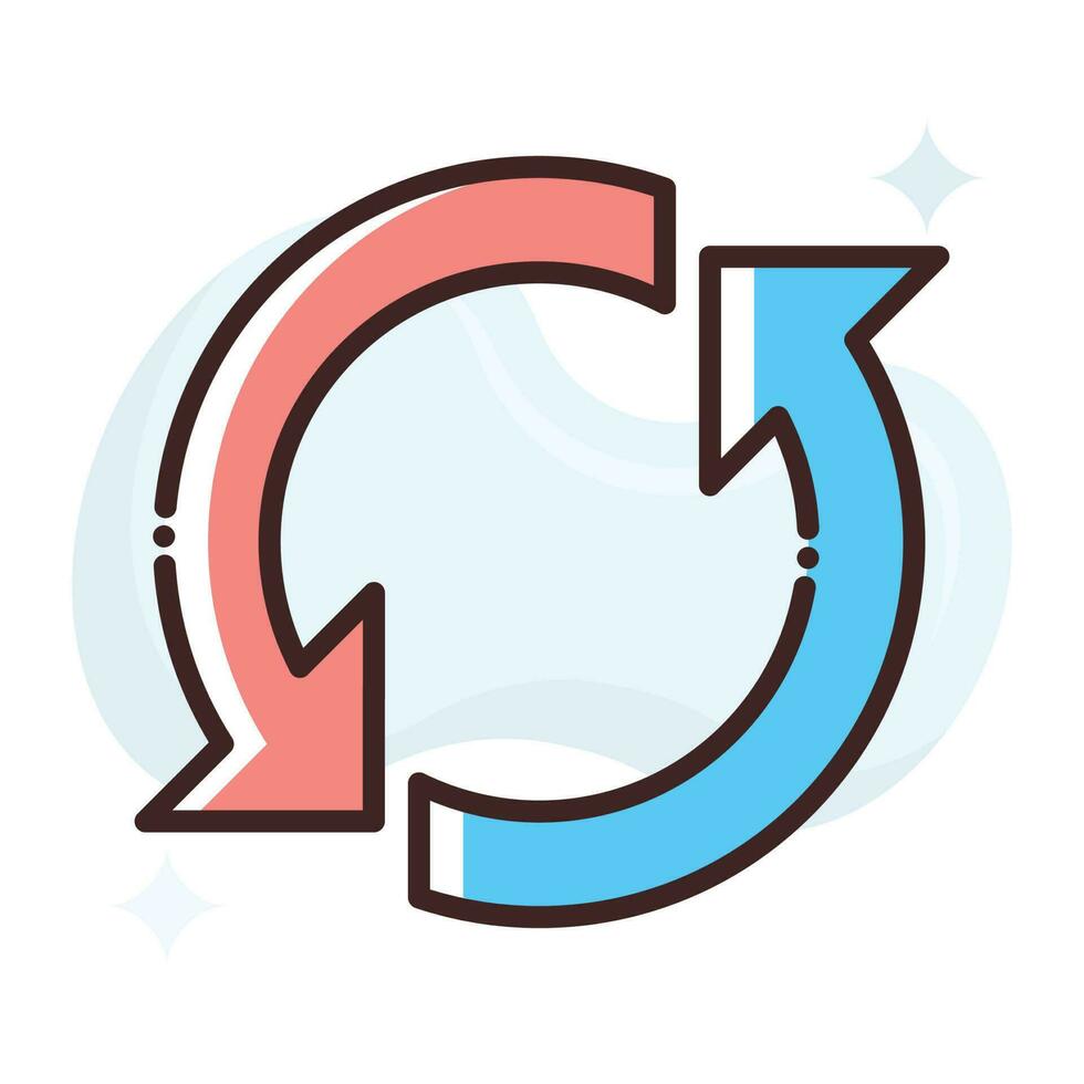 Synchronization vector Fill outline Icon.Simple stock illustration stock.EPS 10