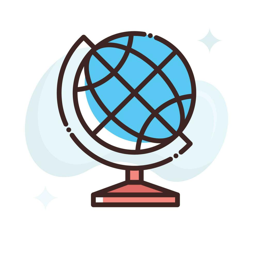 Table Globe vector Fill outline Icon.Simple stock illustration stock.EPS 10