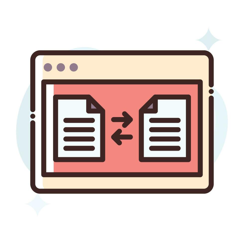 Data Transfer vector Fill outline Icon.Simple stock illustration stock.EPS 10