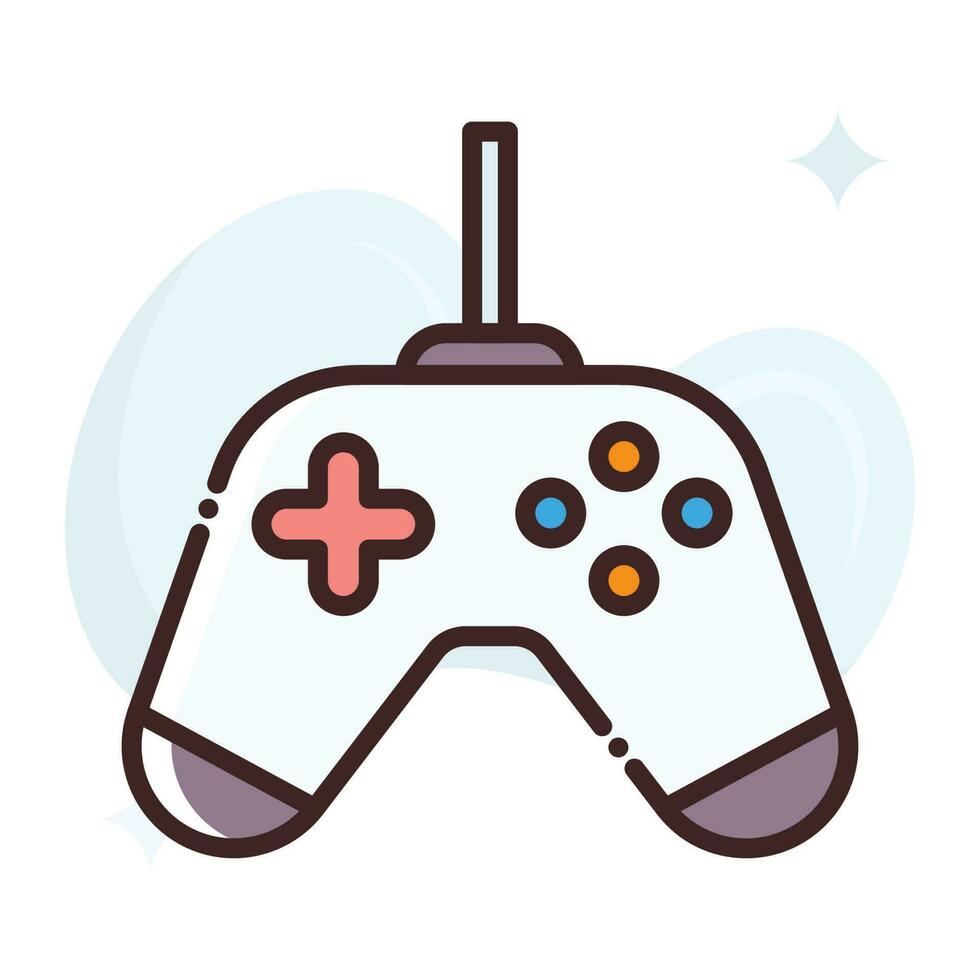 gamepad vector llenar contorno icono.simple valores ilustración stock.eps 10