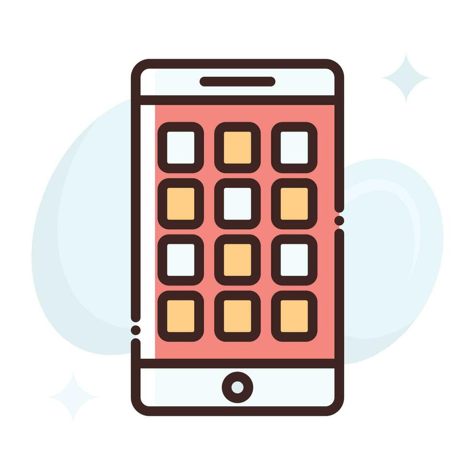 Mobile vector Fill outline Icon.Simple stock illustration stock.EPS 10