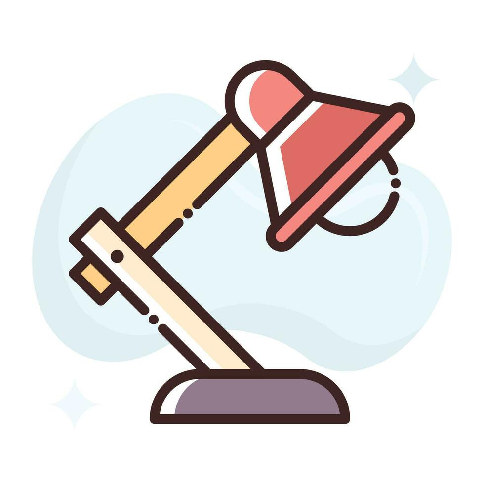 Table Lamp vector Fill outline Icon.Simple stock illustration stock.EPS 10