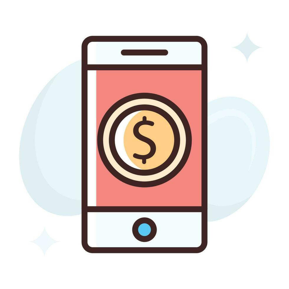 Mobile Payment Vector Icon.Simple stock illustration stock.EPS 10